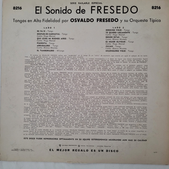Osvaldo de Fresdo y Su Orquesta: El Sonido de Fresedo: Tangos en Alta Fidelidad - Picture 2 of 8